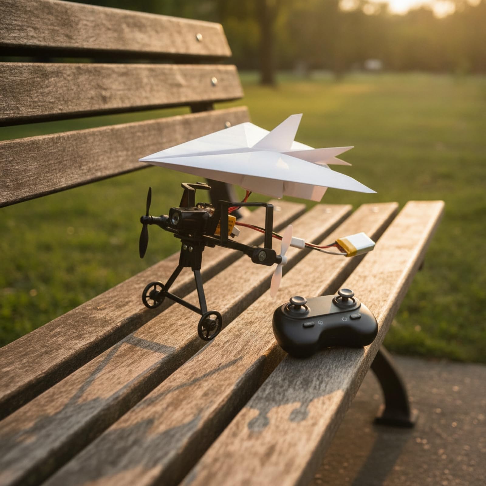 Aereo con lecomando Leggero, 3 Batteria