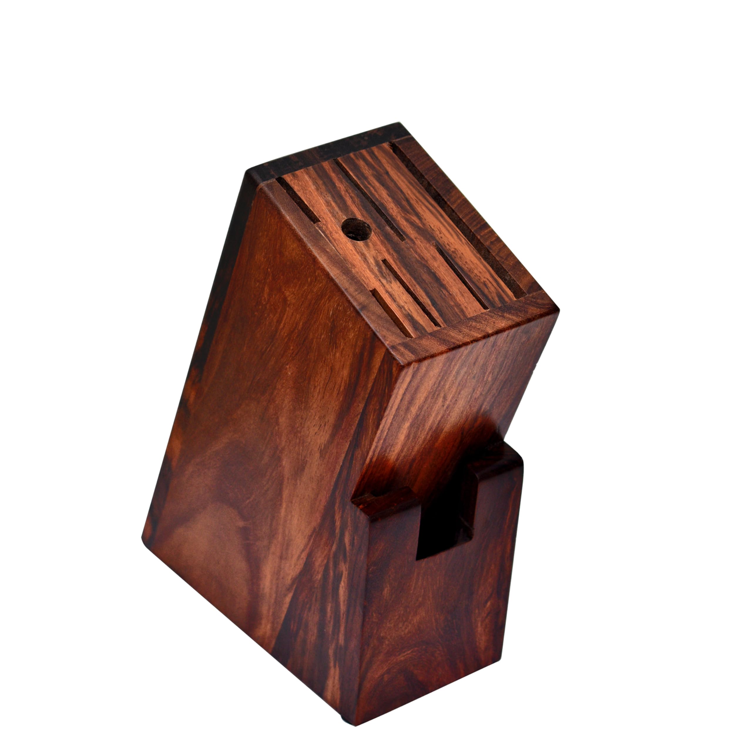 Am Crafts Wooden Knife Holder Stand with 6 Universal Knife Slot, 1 Sharpener Sheesham Wood Knife Stand for Kitchen & Dining Table Cutlery Holder (B0CXDH23D3) Amazon Price History, Amazon Price Tracker