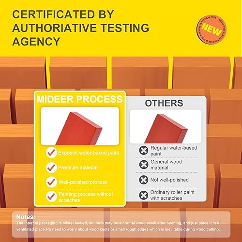 Miniatura 4 de MiDeer Bloques de construcción de pintura a base de agua para niños a partir de 4 años, juguetes de madera no tóxicos para niños de 4 años en