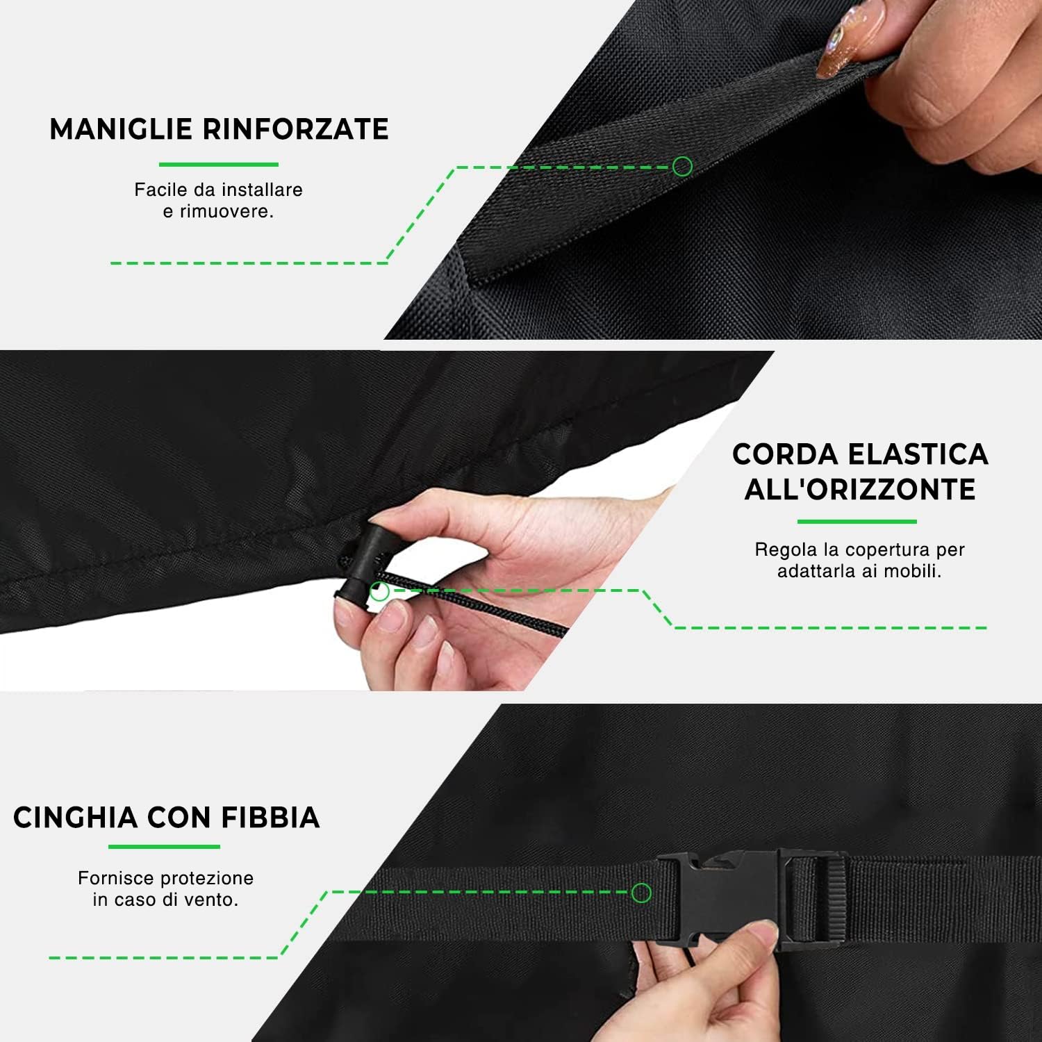 Copertura Barbecue Da Esterno,Copri Barbecue Da Esterno Impermeabile,Tessuto Oxford 600D Resistente Impermeabile Anti-UV,Per la protezione di Copertura barbecue universale (Nero, 80*70*115cm)