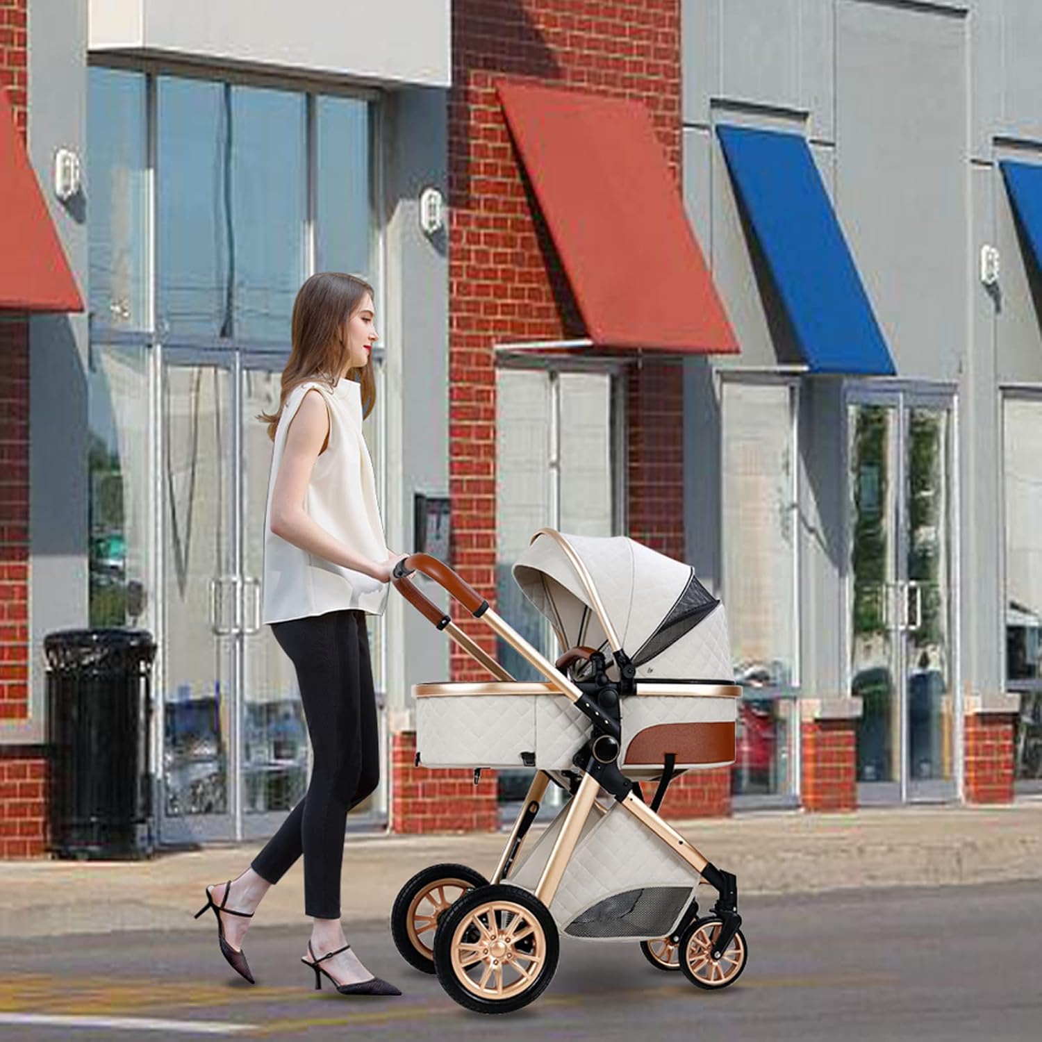 Buy LOUYUPEE Lightweight Stroller with Reversible OneHand