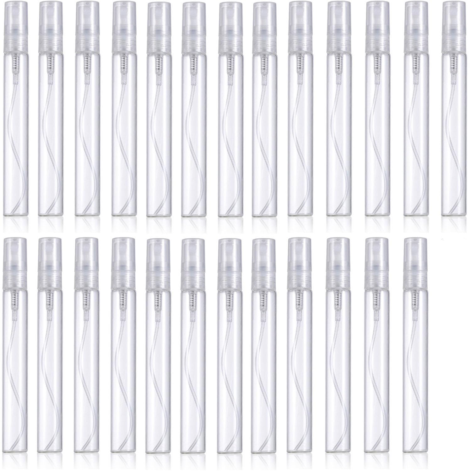 10 Stück Mini Sprühflaschen 10 Ml – Feinnebel-Zerstäuber, Transparent, Für Parfum, ätherische Öle & Kosmetik