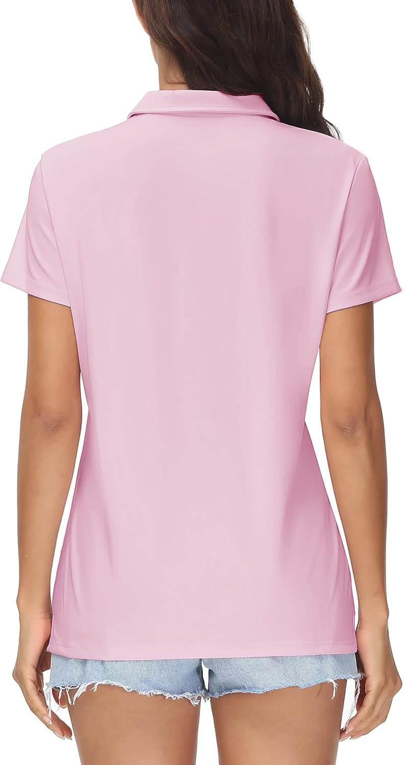 MAGCOMSEN Women's Polos Golf Shirts Short Sleeve UPF 50+ Collared Shirt Quick Dry Tennis Work Athletic Tops - Image 2