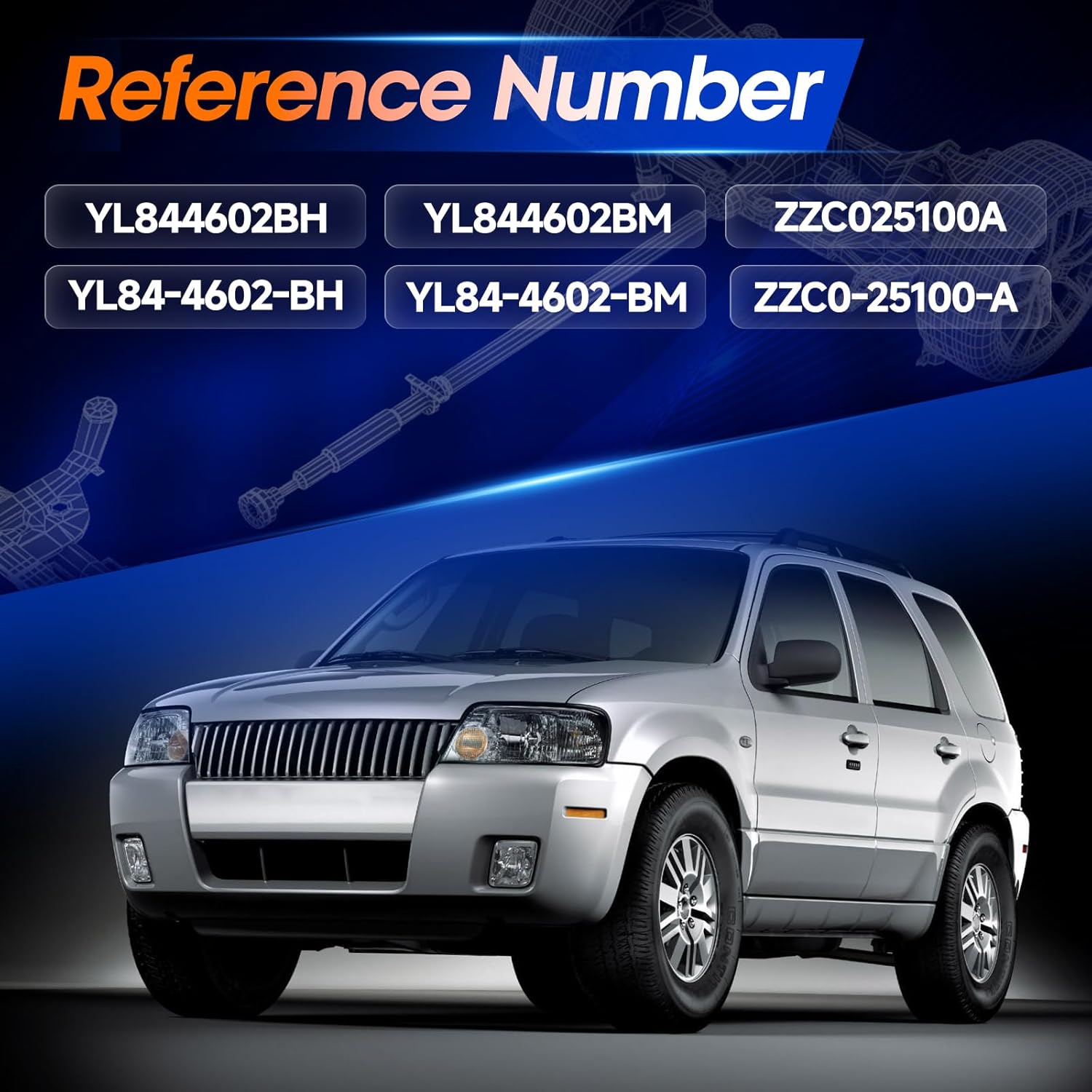 Rear Drive Shaft Prop Shaft Driveshaft Assembly Fit for Ford Escape 2001-2005 4WD & Mazda Tribute 2001-2004 4WD & Tribute 2005 AWD & Mercury Mariner 2005 4WD, Replace# 659463, YL844602BH