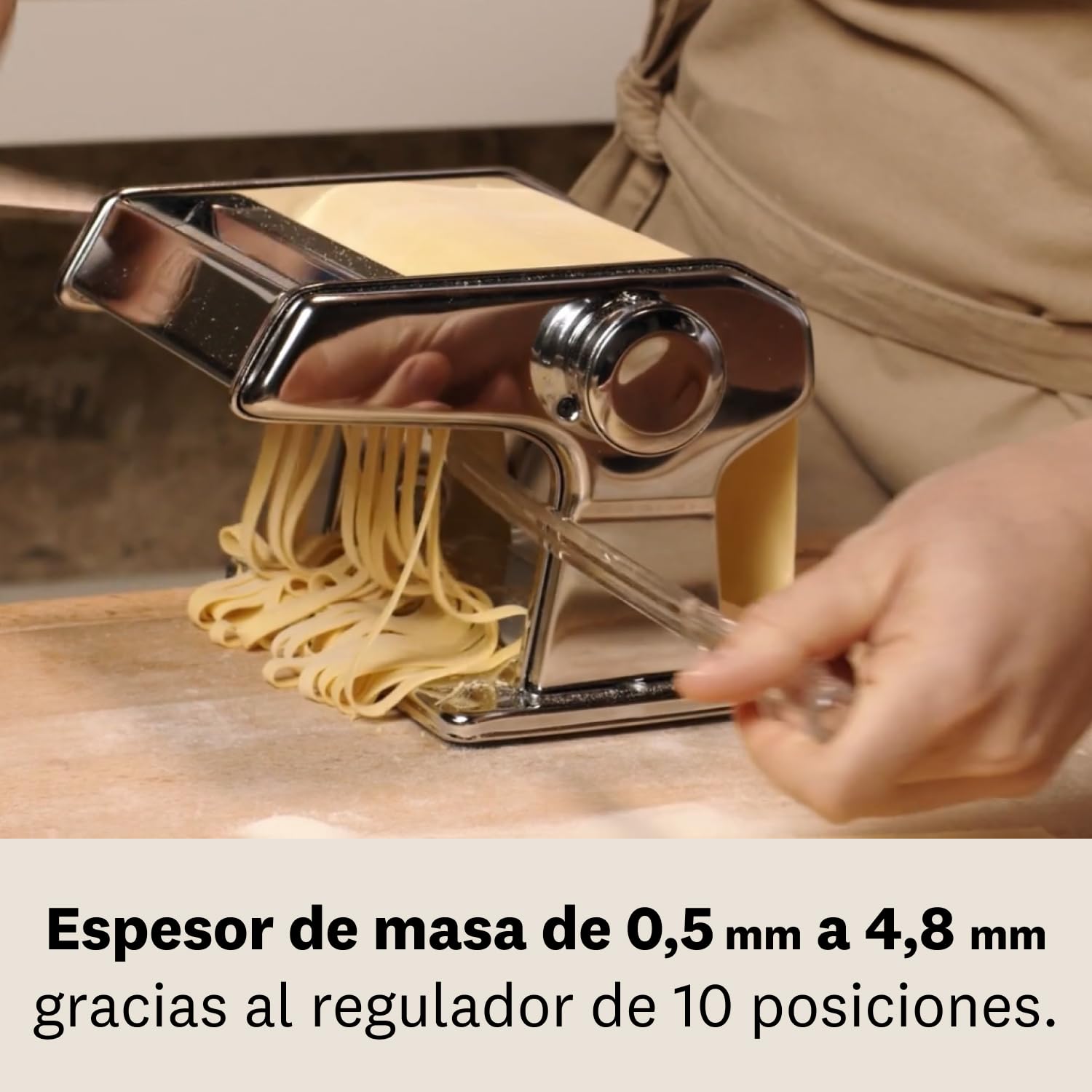 Marcato Ampia 180, Máquina para Pasta, Acero Cromado, Ancho 180 cm, 3 Accesorios Incluidos