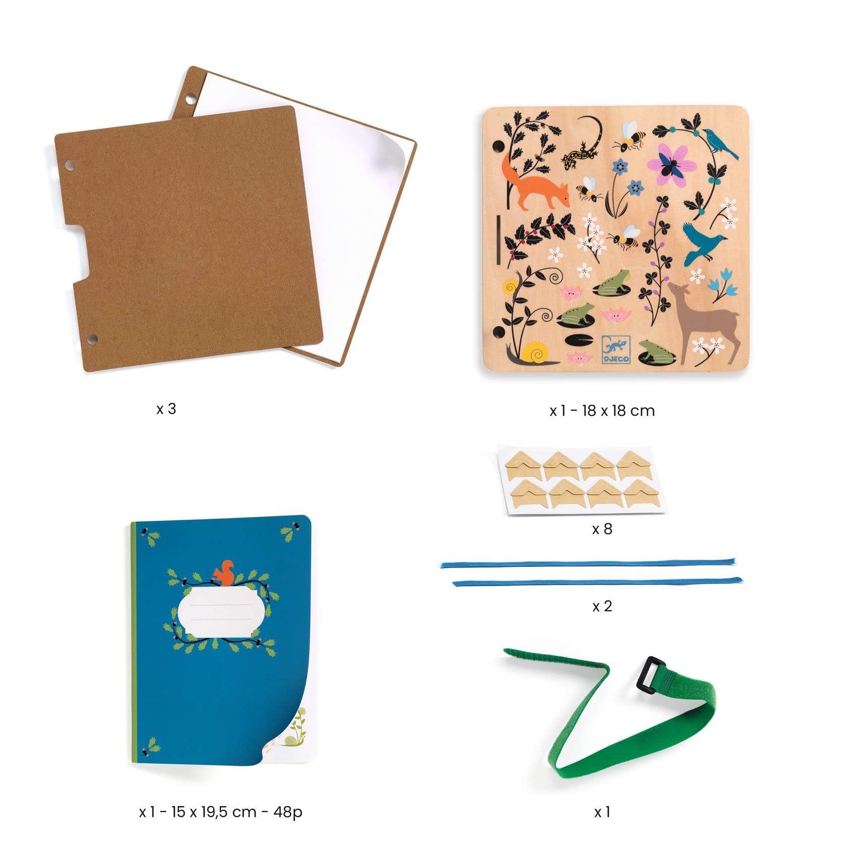 Djeco DIY Flower Press And Cards | Craft Kit #DJ07974 | Game For Kids, Natural Inspiration, Portable, Collect And Carry Plants And Flowers - Age 5 Years