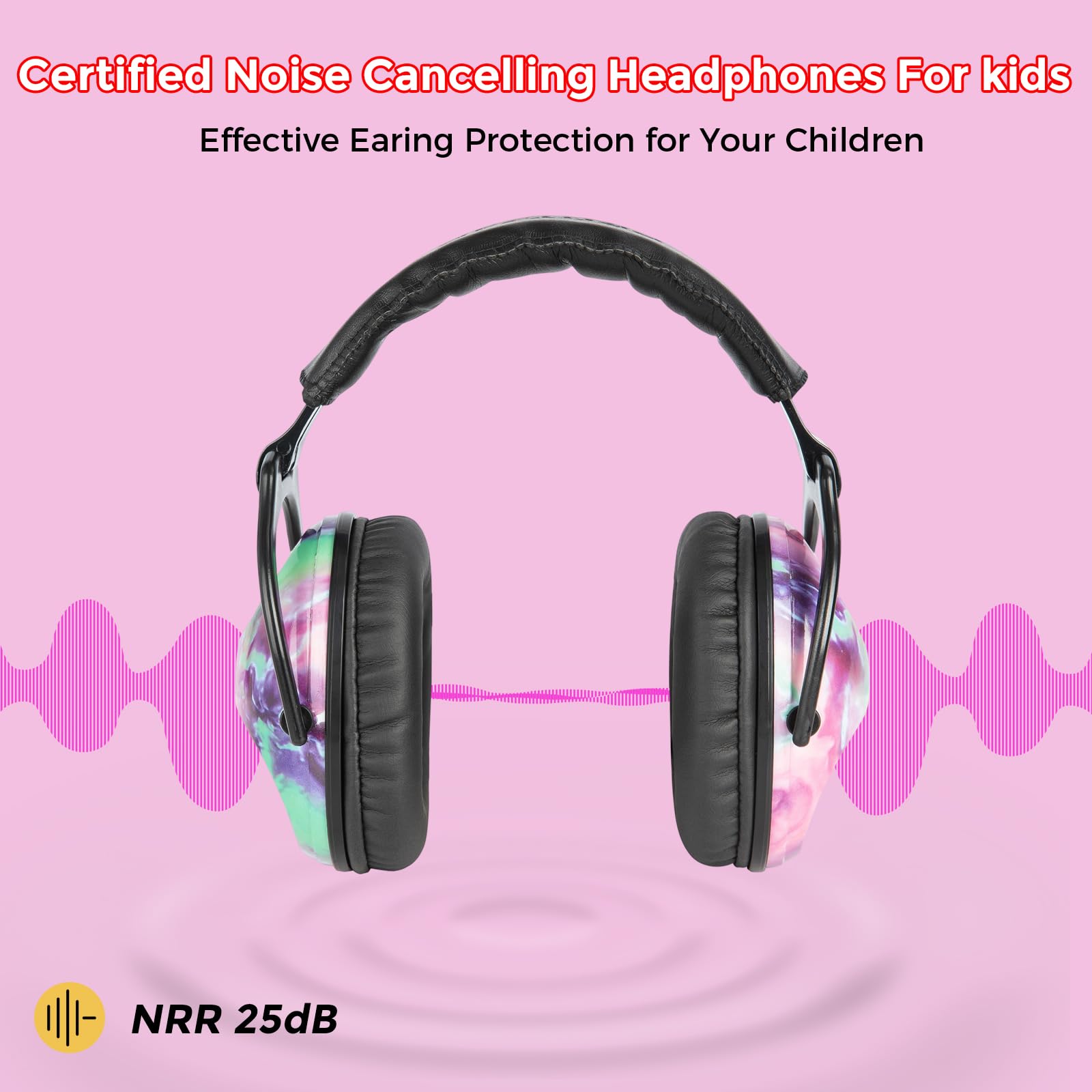 Kids Noise Cancelling Headphones, SNR 28 DB Kids Ear Protection Earmuffs For Autism Toddler Children Noise Cancelling Sound Proof Earmuffs Headphones For Concerts Air Shows Fireworks