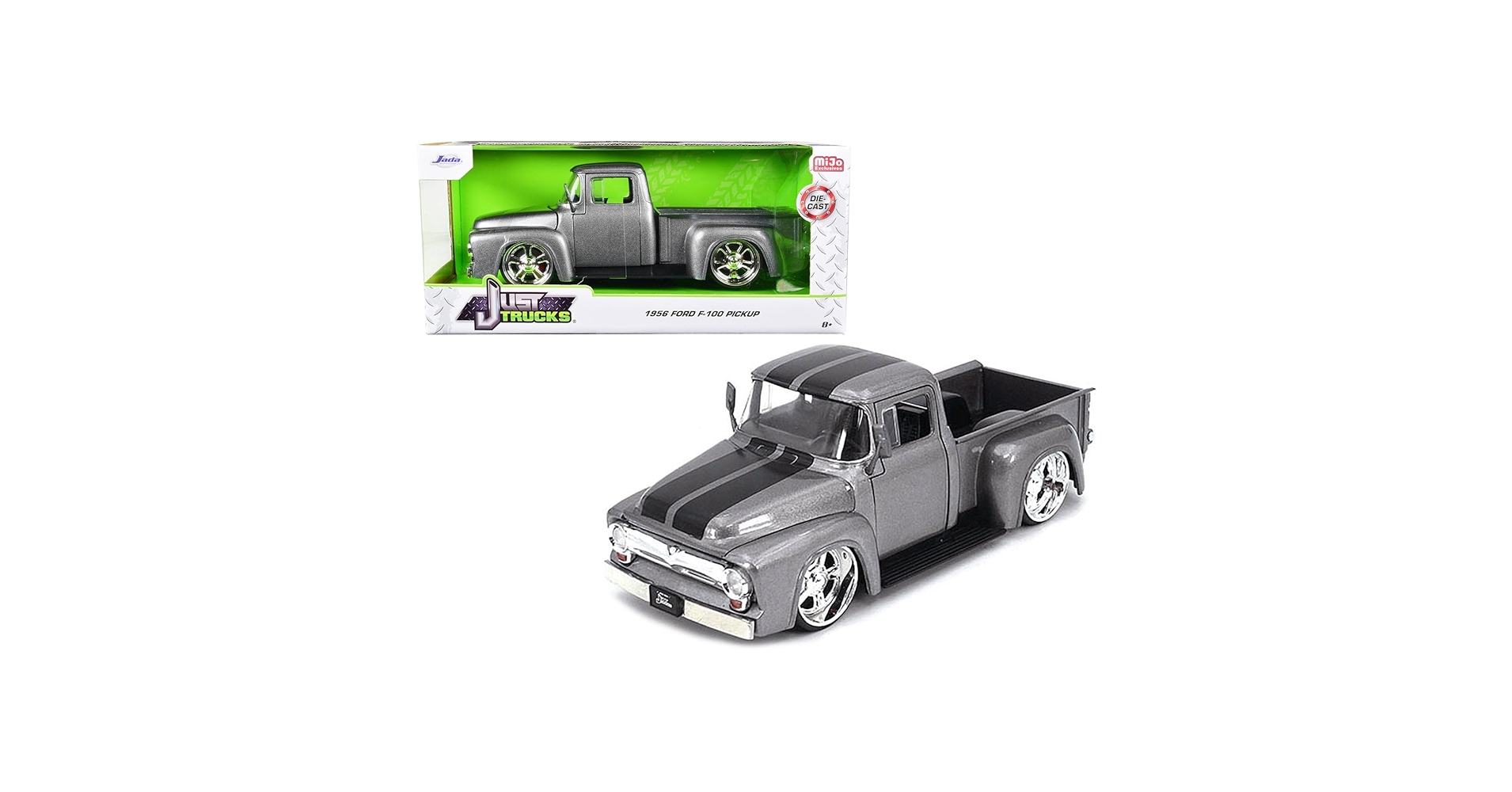 Amazon.com: 1956 F-100 Pickup Truck Gray Metallic with Black
