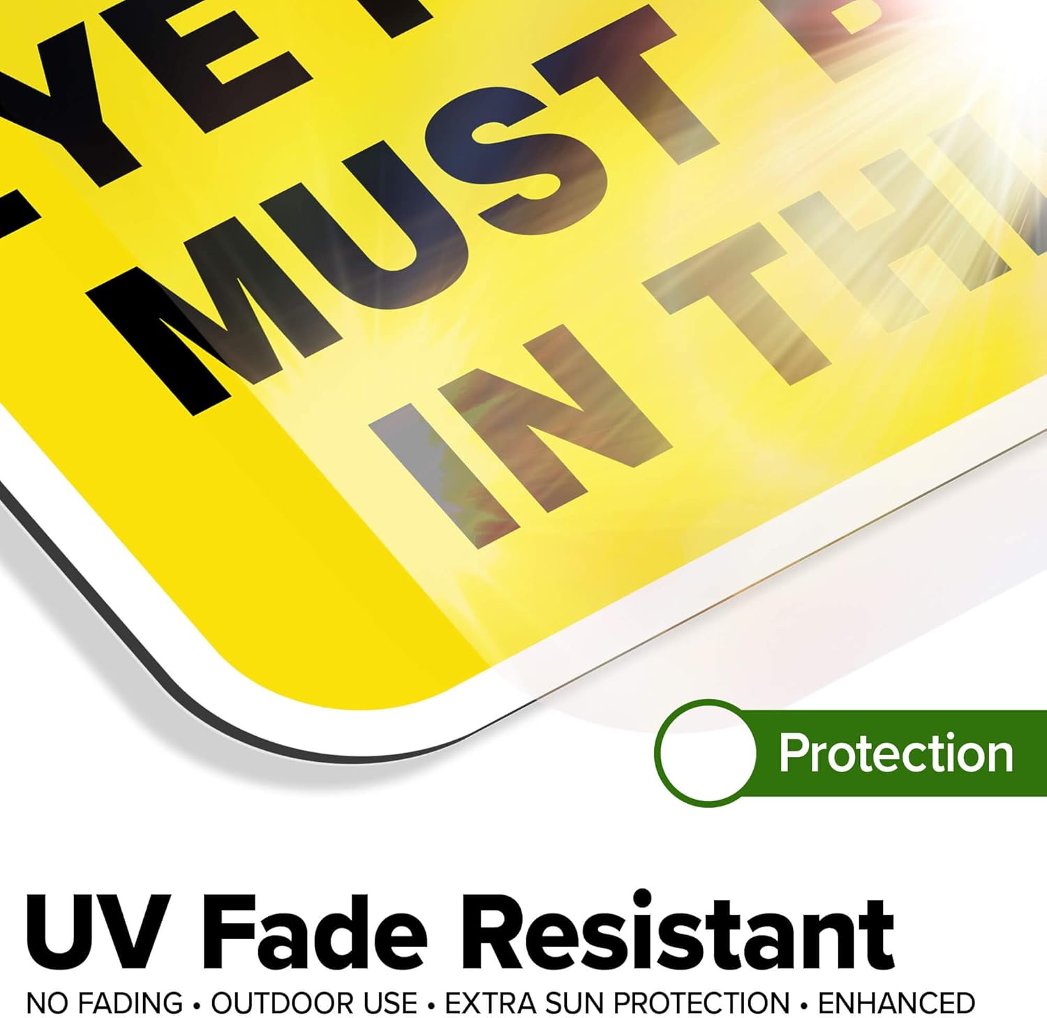 Caution Eye Protection Must Be Worn In This Area Sign, 12x16 Inches, Rust Free DiBound, Fade Resistant, Made in USA by My Sign Center