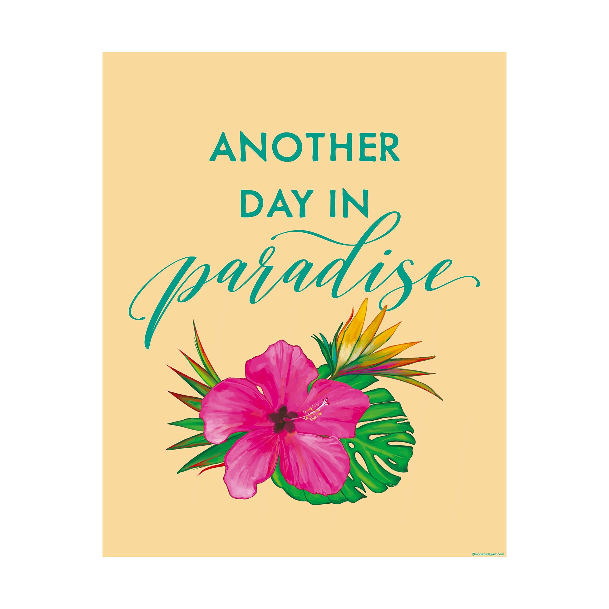 Beach Quotes Wall Decor -- Unframed Beach Wall Art (11x14, Paradise)
