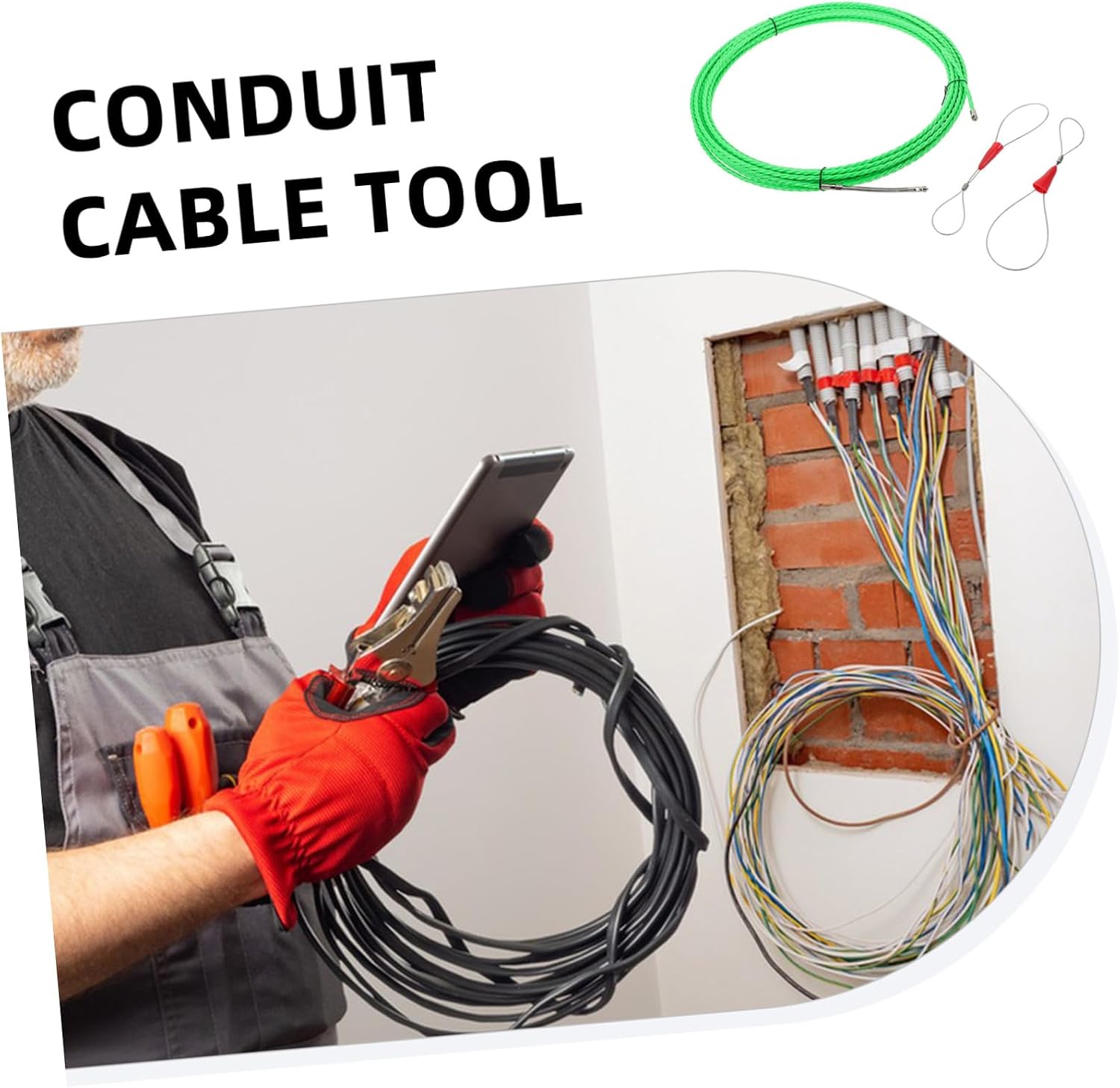 Portable Electric Fish Tape Wire Threader for Conduit