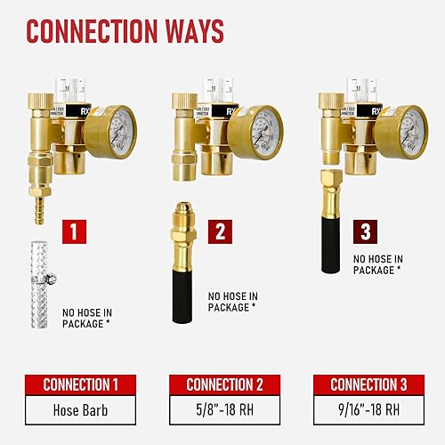 Vista 9 de RX WELD Regulador de argón Medidor de gas para soldadura Mig Tig con manguera de soldadura de gas