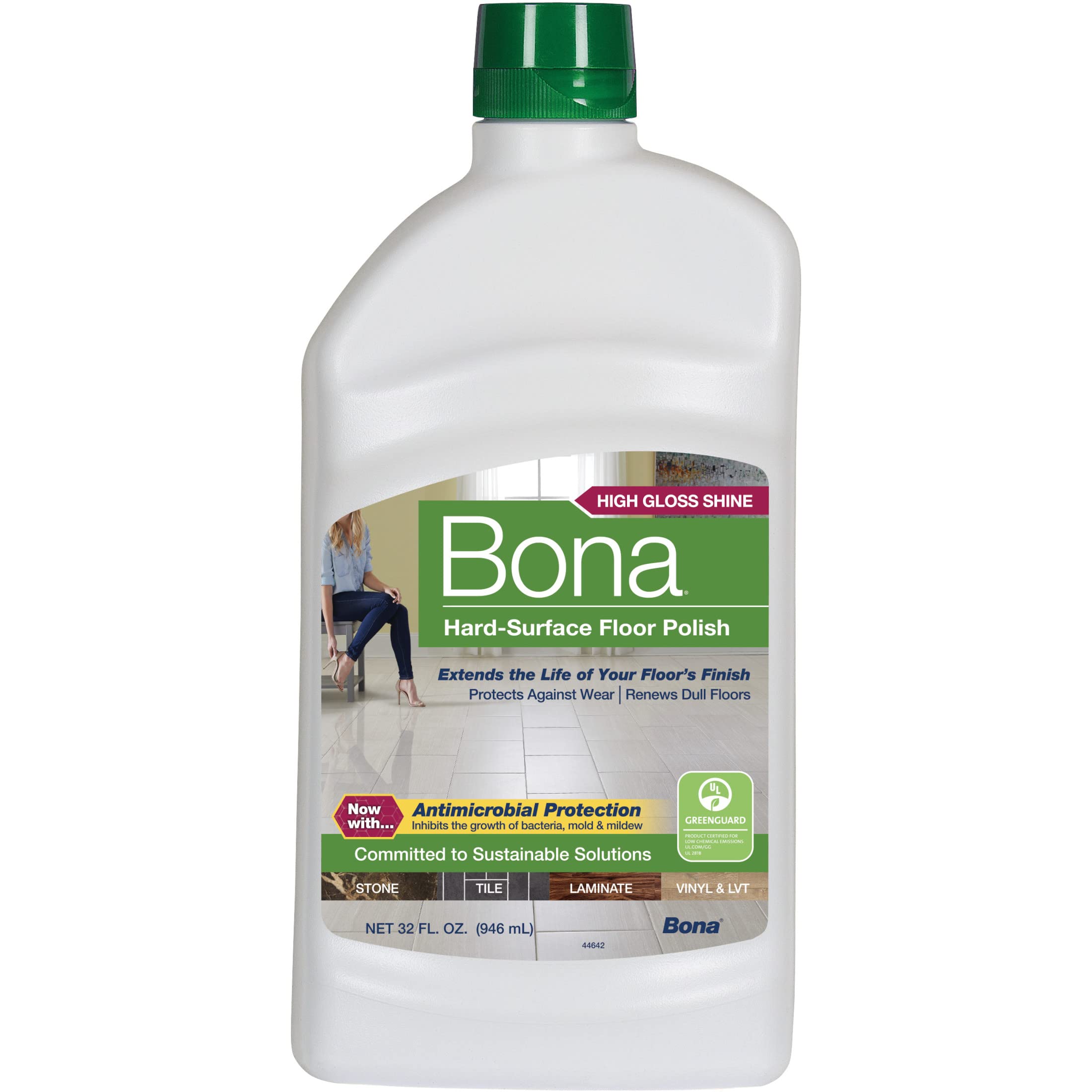 Bona HardSurface Floor Polish, for Stone Tile Laminate and Vinyl LVT