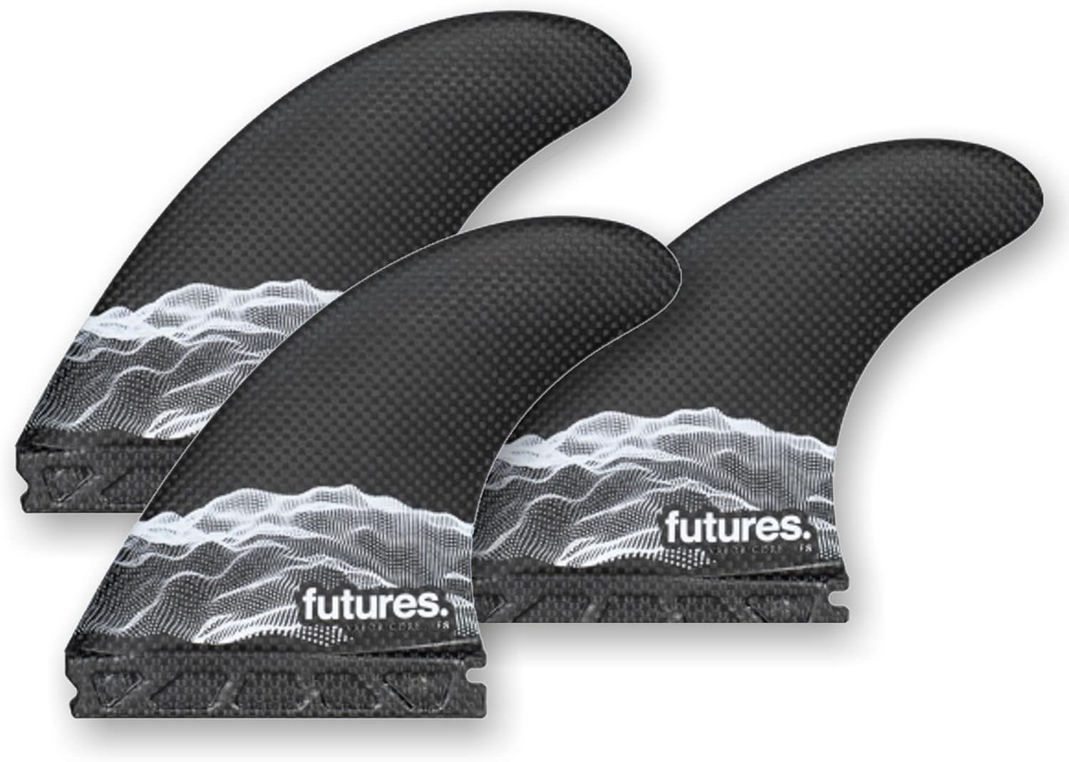 F4 Vapor Core Thruster Fins Carbon-White Small