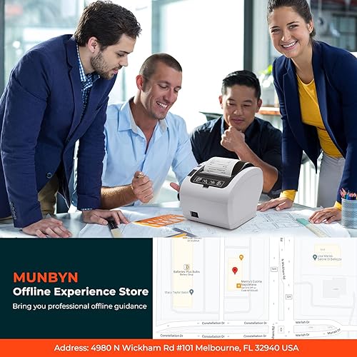 Miniatura 3 de MUNBYN Impresora POS impresora térmica de recibos de 3150in impresora de cocina con cortador automático montaje en pared ESCPOS funciona con Windows