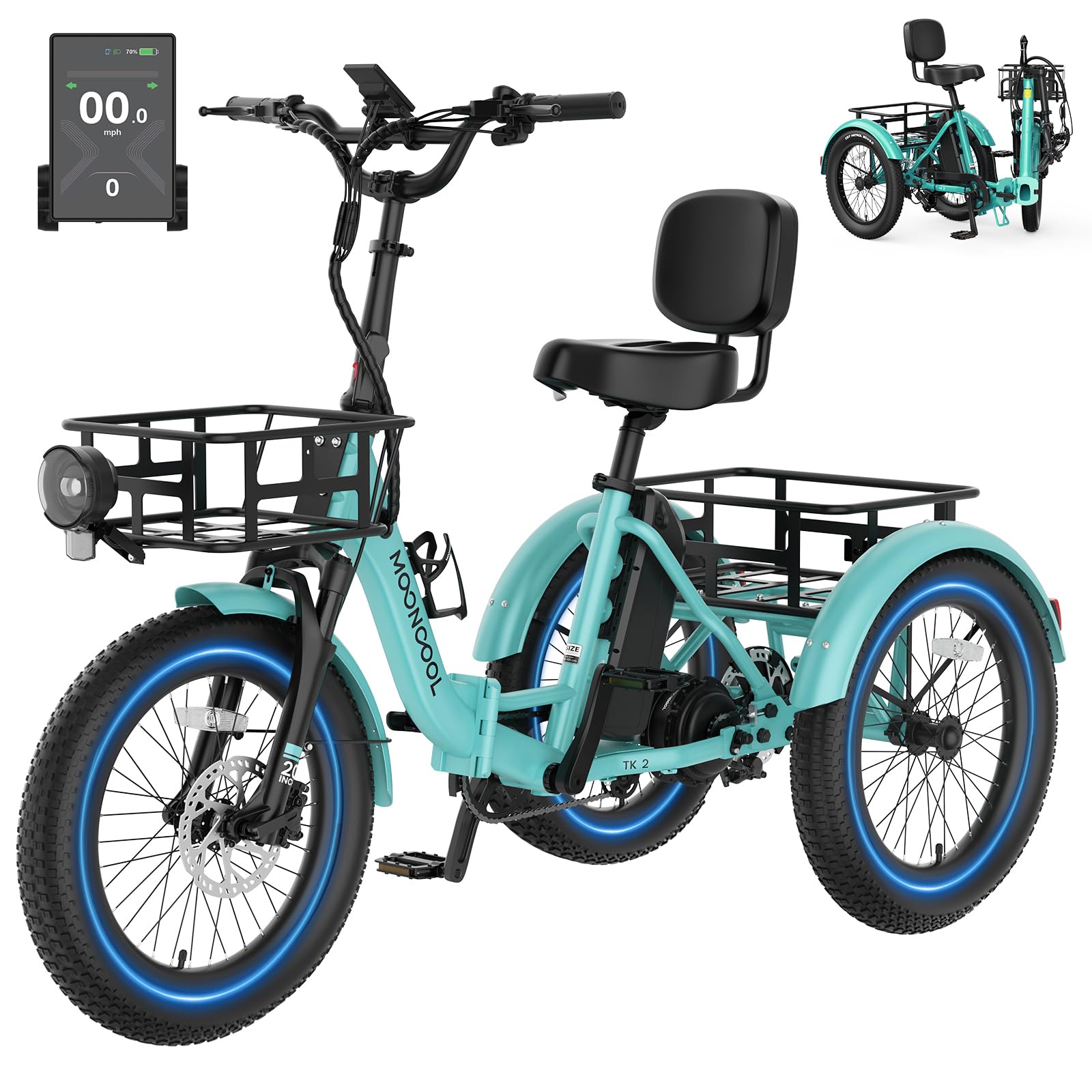 MOONCOOL Step-Thru Electric Tricycle
