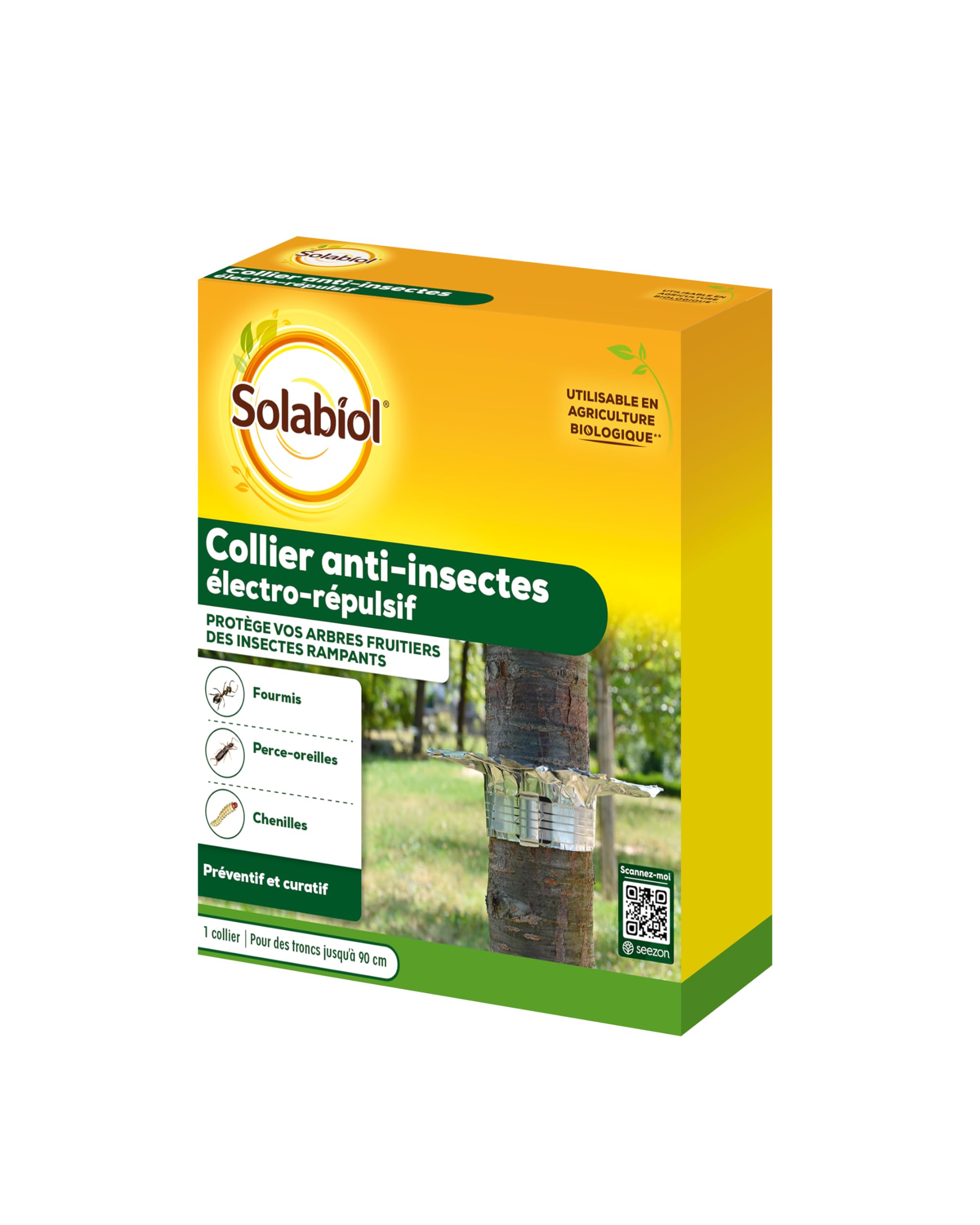 Solabiol 1 x Electronic Insect Barrier - Repel Crawling Insects such as Freeze Teasers, Spider Moths and Ants on Fruit Trees