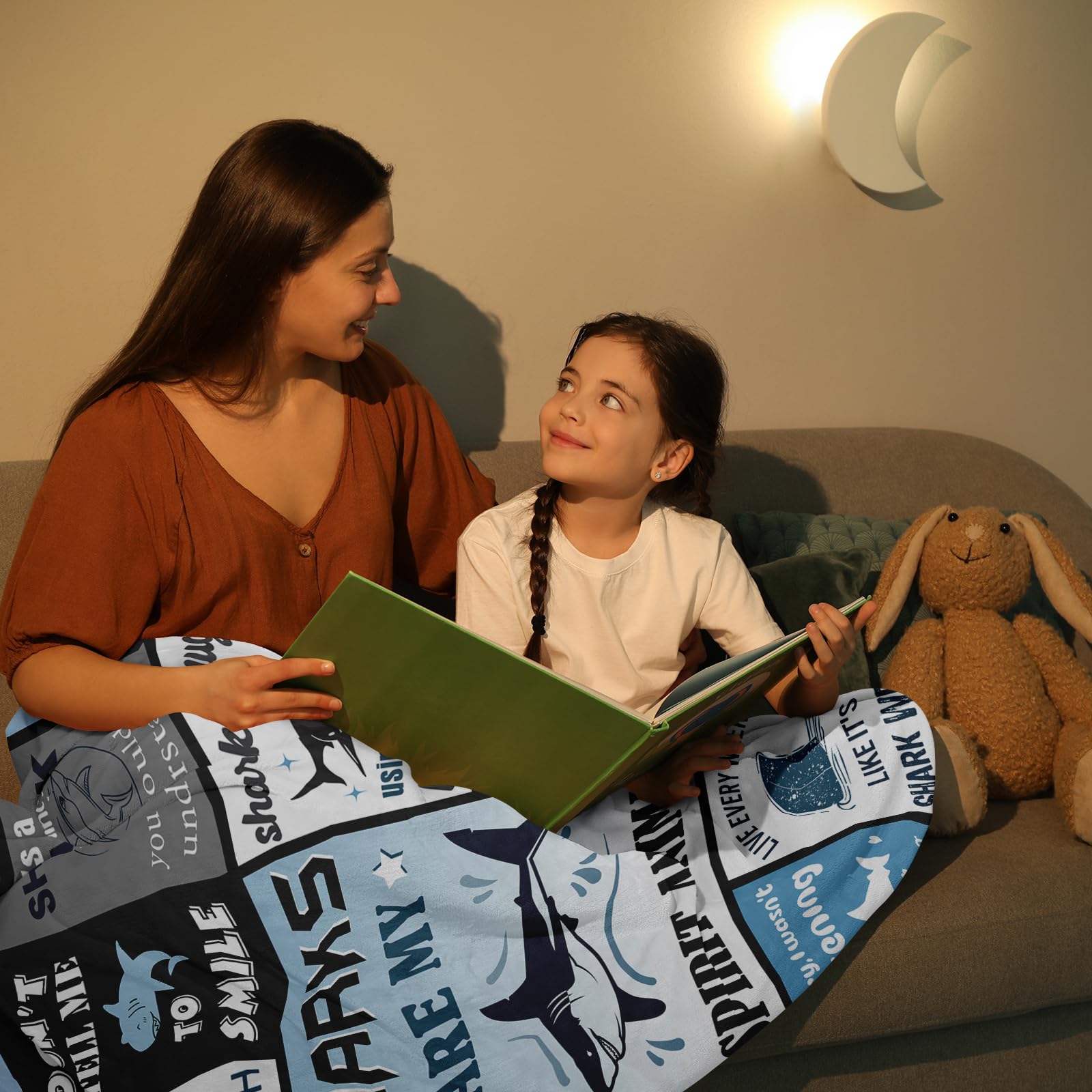 Shark Gifts for Women/Men/Boys/Girls, Unique Shark Lovers Themed Blanket Accessories/Stuff for Kids, Cute Sharks Things Soft Throw 50" x 60"