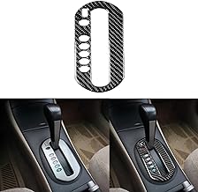 Real Premium Carbon Fiber Car Center Console Automatic Gear Shift Transmission Panel Sticker Compatible with Honda Civic 2001 2002 2003 2004 2005 Auto Interior Accessories Black