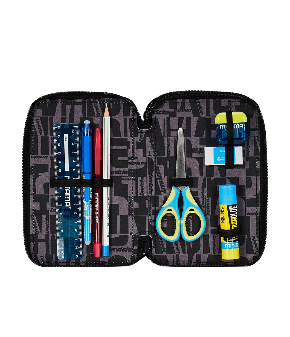 Invicta Pencil Case with 3 Compartments Casual One Size, Multicoloured, Standard Size, Casual - Image 3