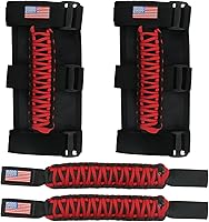 Vista 20 de Asas de agarre de barra antivuelco + mango de agarre para reposacabezas compatible con Jeep Wrangler JLU JK JKU TJ YJ TJ JT JL Sport Sahara Freedom