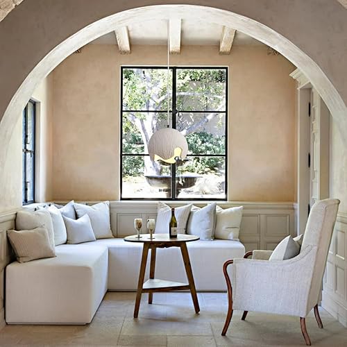 Miniatura 5 de Lámpara colgante escandinava con aspecto de cemento de hormigón, isla de cocina, moderna cúpula colgante de techo, lámpara japonesa Wabi-Sabi