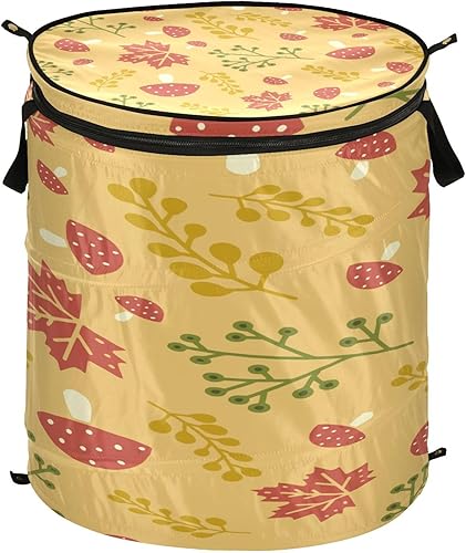 bolsa arte cestas plegables para estantes para suéter Beige Hojas de otoño Safari Hongo, sesto para ropa sucia