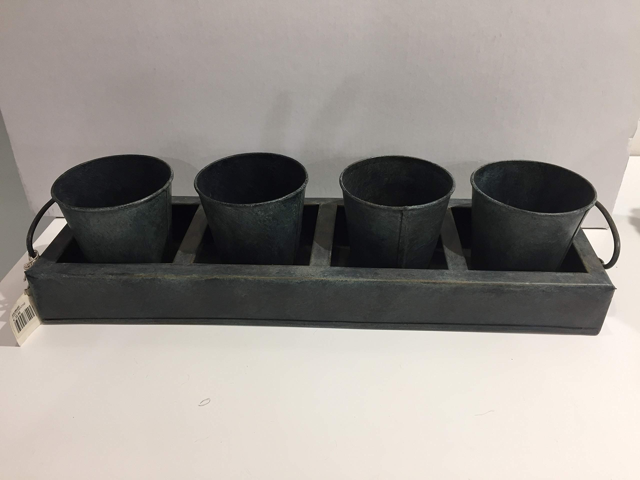 Porte-plantes en métal 42 cm design moderne minimaliste