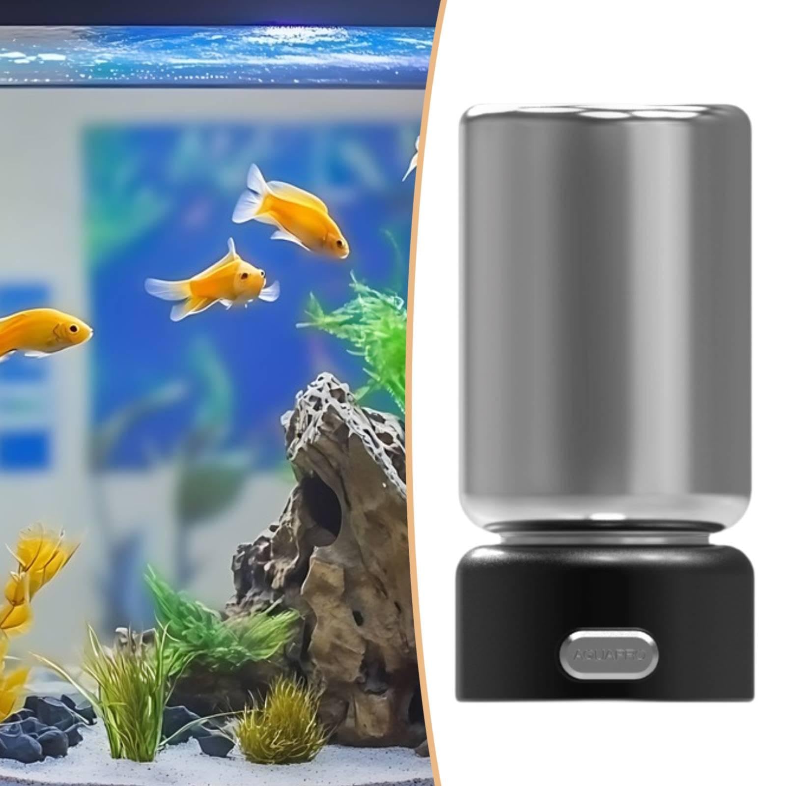 Gralara Contenitore per mangime per Pesci, Barattolo Decorativo Leggero, Dispenser di Cibo per Pesci, mangiatoia per Ufficio, Acquario, Tartarughe,