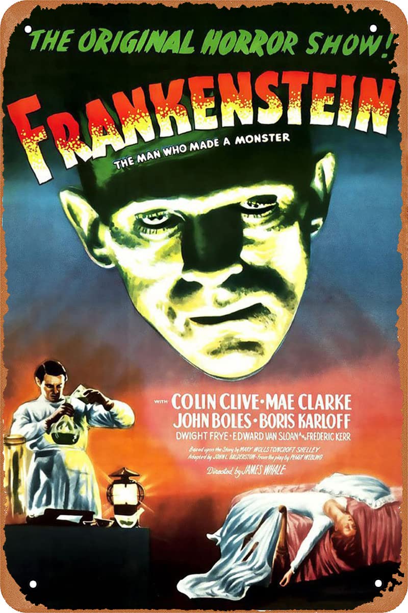 Amazon.co.jp: Frankenstein (1931) ホラー映画ポスター レトロ メタル