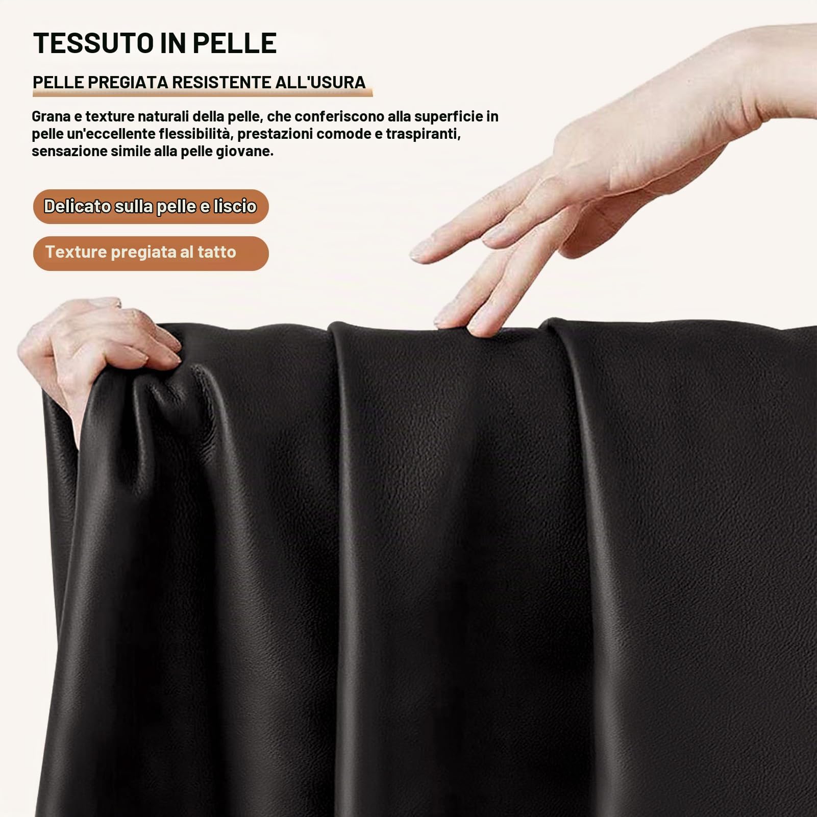 Copertura per Testiera Letto in Pelle, Copertura Testata Lettos Matrimoniale/Singolo, Fodera Elastica Protezione, Adatto a Una Varietà di Testate Letto (Nero,180cm)