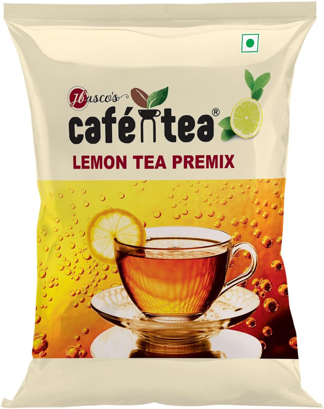 Café N Tea Instant Lemon Tea Premix 1Kg | Refreshing Lemon Flavour Tea Powder | Just Add Hot or Cold Water | 100 Cups | Office, Home, Vending Use | Quick Energy Drink