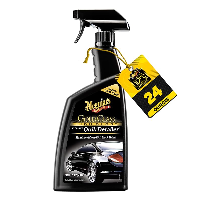 Meguiar's Gold Class High Gloss Premium Quik Detailer Spray para Brilho Intenso e Manutenção da Cera, 710 mL