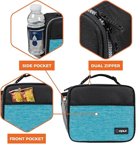 Miniatura 4 de OPUX - Lonchera aislada para adultos y niños, lonchera térmica, duradera, reutilizable, a prueba de derrames para la escuela, el trabajo y la