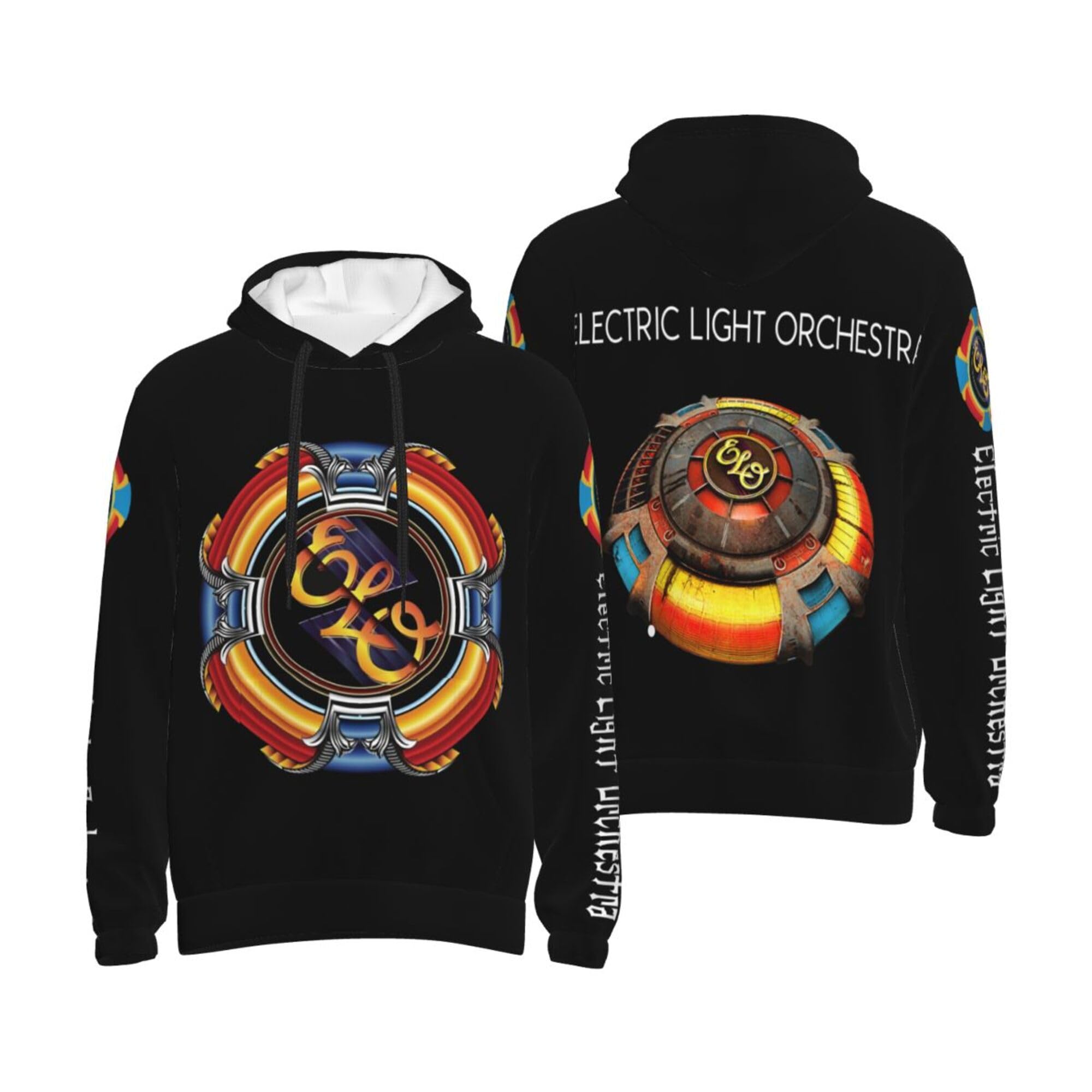 MZPQDKSLK Plain Black Pullover Hoodie Electric Hoody Neck Hooded Top El*o for Mens Light Men's Orches*tra Hooded Sweatshirts