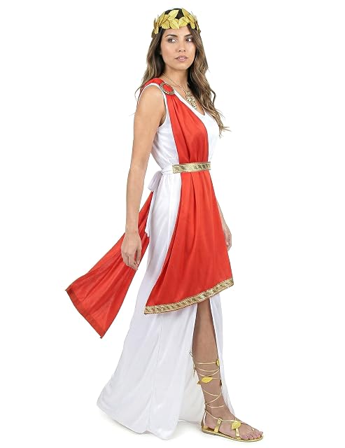 Foto 3 de 7 de DEGUISE TOI Disfraz de diosa romana toga roja para mujer - XL