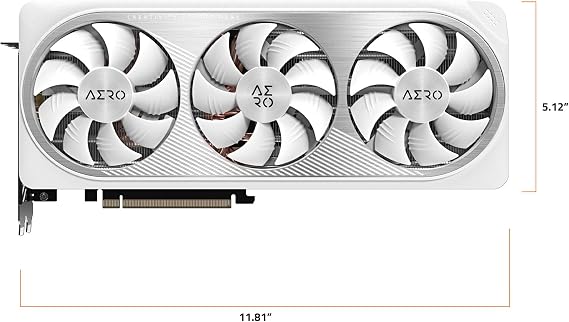 GIGABYTE GeForce RTX 4070 Ti Super AERO OC 16G Graphics Card, 3X WINDFORCE Fans, 16GB 256-bit GDDR6X, GV-N407TSAERO OC-16GD Video Card