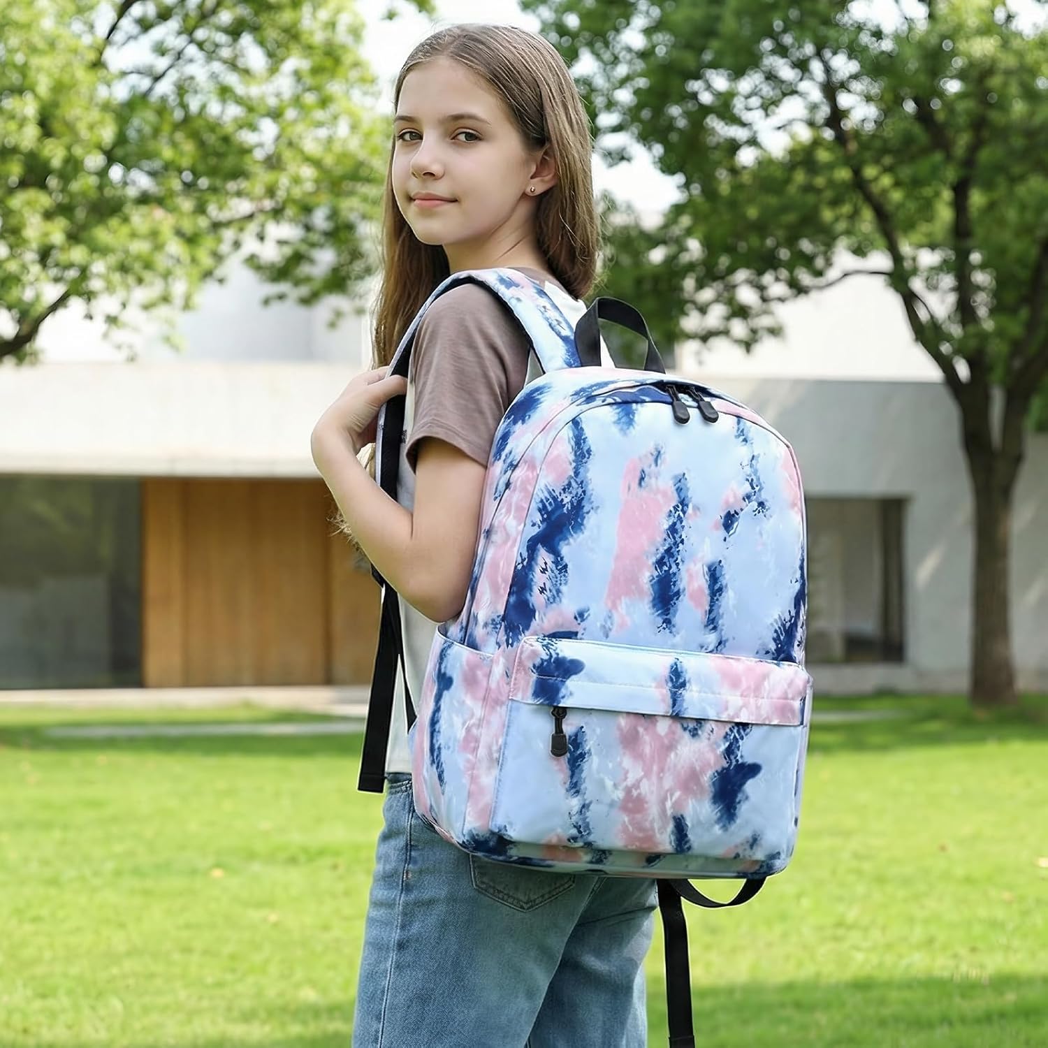 Lohol Galaxy Backpack for School Travel, Lightweight BookBag for Girls Kids - Image 2