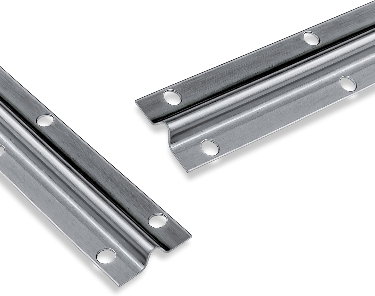 KC Hardware Stainless Steel Sliding Glass Door Screw Down Track, Inverted V Bottom Track for Sliding Screen Doors- Satin Anodized -2 x 96 Length