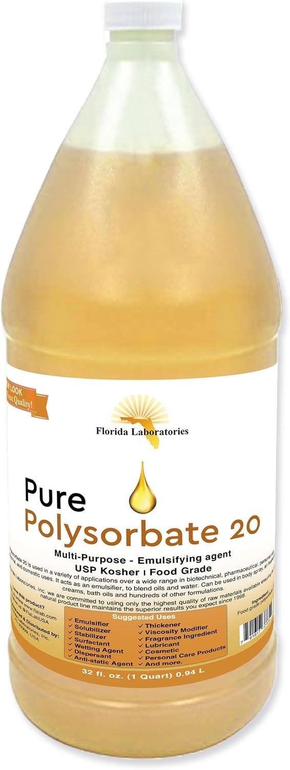 1 Bottle 32 oz Polysorbate 20 FOOD GRADE KOSHER