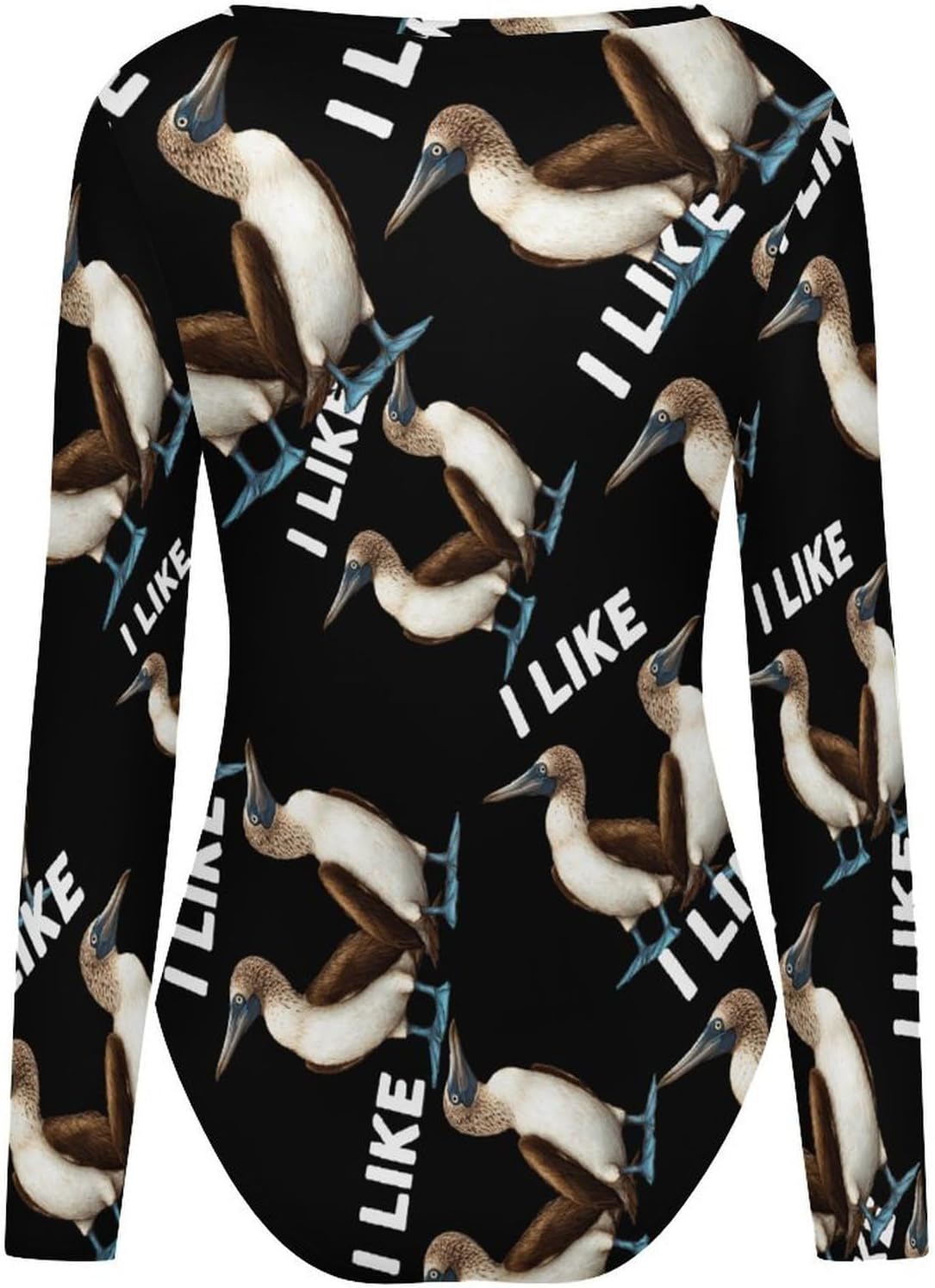 Blue Footed Boobies Seabird Women's Bodysuits Long Sleeve Top 5XL