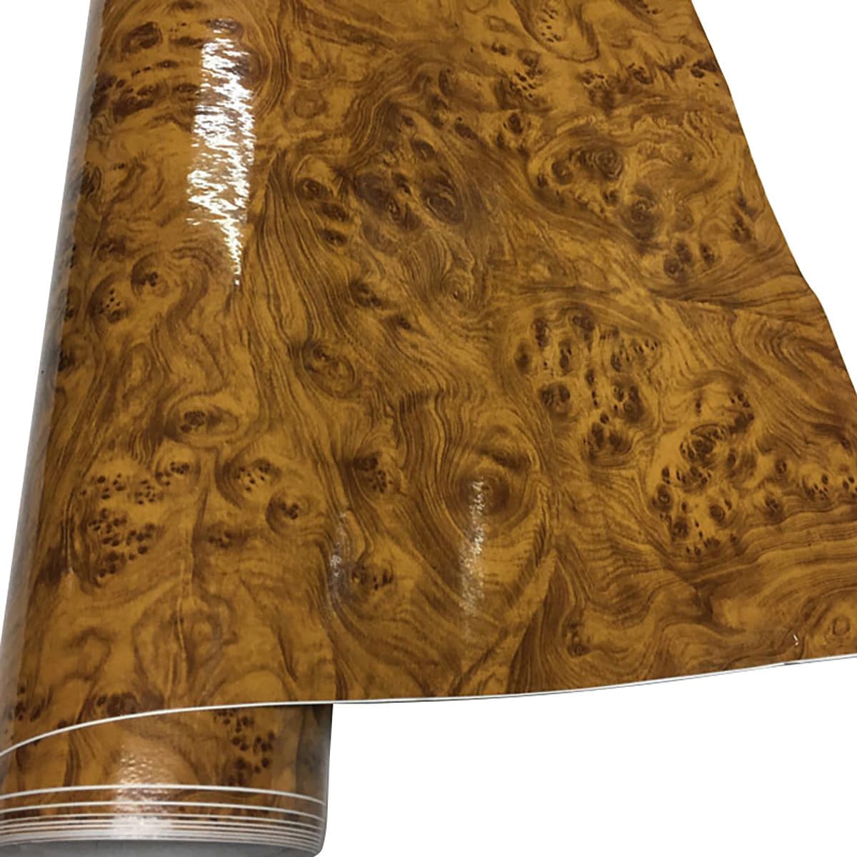 Glossy Wood Grain Film 19.68in x 118in Vinyl Car Wrap Foil Wood Textured Car Sticker Waterproof Adhesive for Auto Scooter Motorcycle Car Home Furniture Sticker Wrapping,G9452