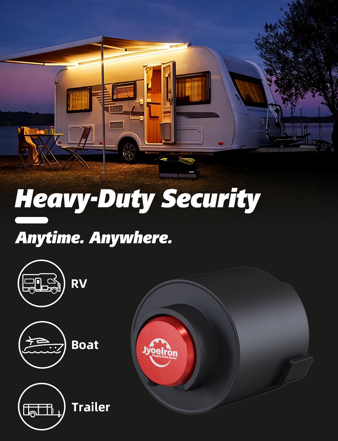 Cerradura de Remolque para acoplador de 2 5/16 Pulgadas, cerraduras de Enganche de Remolque de Acero Resistente antirrobo, Accesorios de Caravana para RV, Remolque, Barco, camioneta