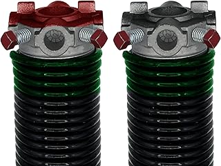ALCAN Premium Garage Door Torsion Springs - Pair (0.243 in. Wire x 2 in. D x 28 in. L) | Garage Door Spring Replacement for 7-8 Feet High Garage Doors (Right/Left)