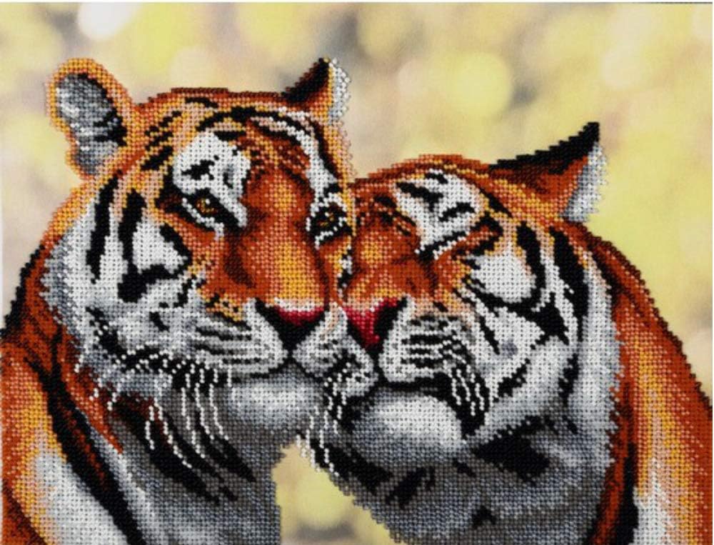 "Devotion" Beads embroidery kit; contemporary embroidery; gift idea; needlepoint design; decor; seed beads Preciosa;