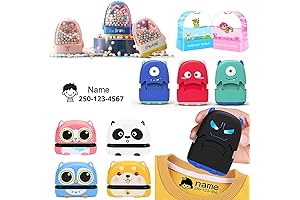 Personalized Name Stamp for Kids Clothes, Custom Clothing Stamp for Fabric with Refill Ink