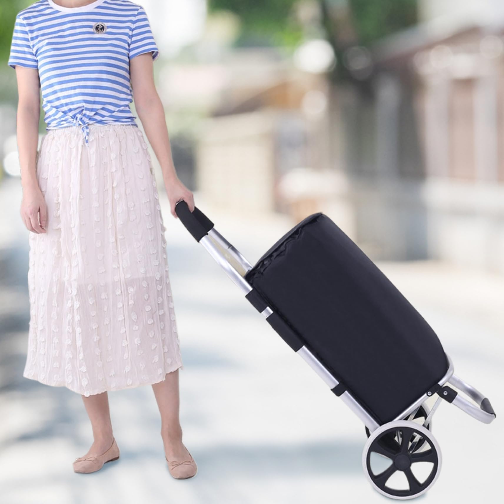 Trolley-Taschen für Einkaufswagen, wasserdichte Einkaufswagen-Taschen, Stabiler Liner-Ersatz mit Netz-Seitentaschen, Faltbare Aufbewahrungstasche für Lebensmittelwagen
