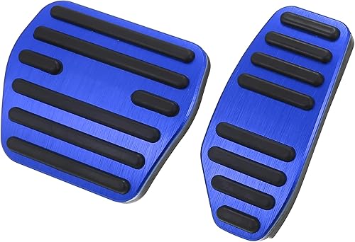 X AUTOHAUX 1 Unidades Antideslizante Sin Perforación Aleación de Aluminio Freno y Gas Pedal Cubiertas de Pedal de Pie Almohadillas para Nissan Kicks