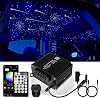 2-in-1 Twinkle & Meteor Fiber Optic Starlight Headliner Kit, 550pcs 0.75mmx4m Fiber Stars + 240pcs Shooting Stars, APP & Remote Control, RGBW Star Lighting for Car/Home Ceiling Sky Decoration [Energy Class G]