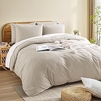 Vista 166 de NEXHOME PRO Funda de edredón Twin XL 100% algodón lavado, transpirable, duradera, texturizada, similar al lino, juego de ropa de cama para el hogar